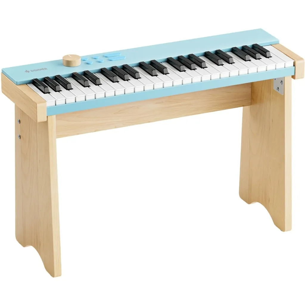 Donner KIDO V-20 børne el-klaver lyseblå, www.guitaristen.dk Donner-KIDO-V-20-boerne-el-klaver-lyseblaa-www.guitaristen.dk