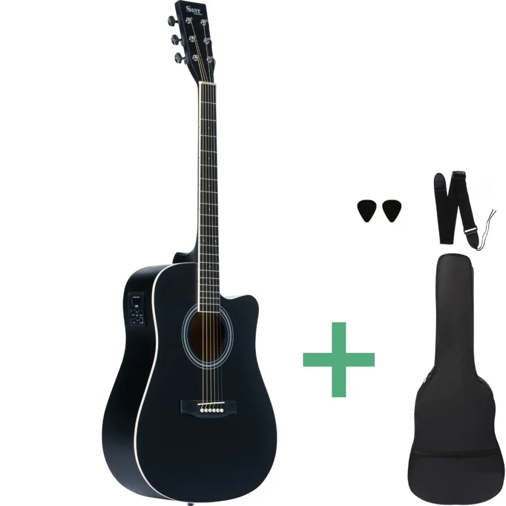 Sant Guitars AC-86EQ SBK western-guitar satin black, www.guitaristen.dk Sant-Guitars-AC-86EQ-SBK-western-guitar-satin-black-www.guitaristen.dk